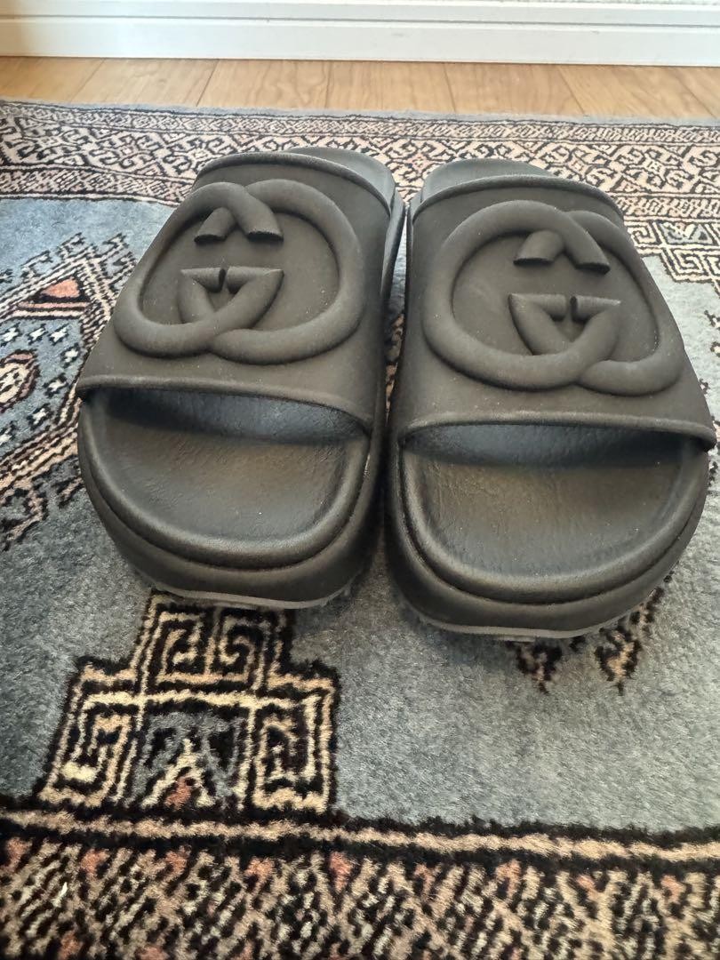 SAOLA Gucci sandali donna neri suola spessa slide US 5 5 come nuovi