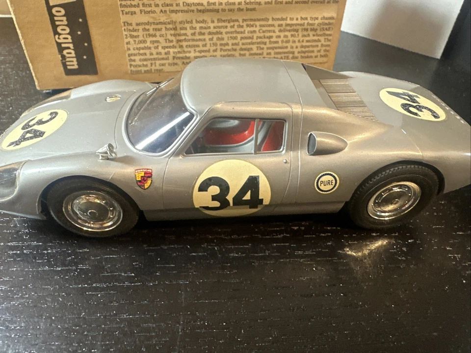 Monogram Porsche 904 GTS boxed 1960' era plastic kit model 1/32 Scale. - Image 3 of 4
