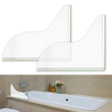 Mecefeno Splash Guard for Bathtub, Clear Bathtub Splash Guard Self-Adhesive Show