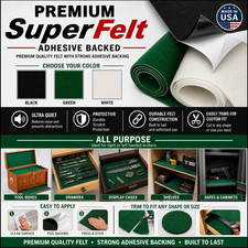 XL ROLL 24" X 10 FEET SELF ADHESIVE BACKED FELT PROTECTIVE SOFT - PICK COLOR USA