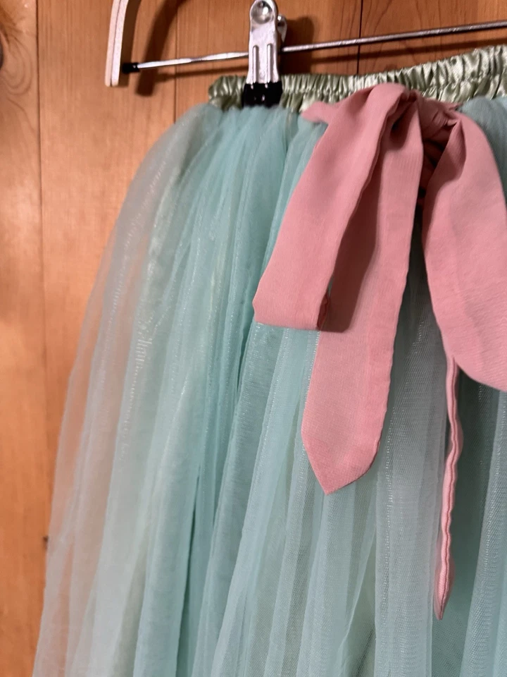 Teens/Girls Fairy God Mother Sea Foam Green TULLE TUTU SKIRT WAIST 20-24 M 7/8? - Image 4 of 4