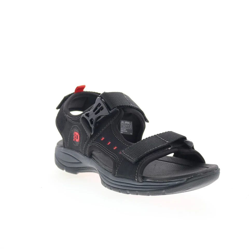 Sandalias deportivas Dunham Nolan Water Friendly CH9116 para hombre de cuero negro zapatos Foto 2 de 4