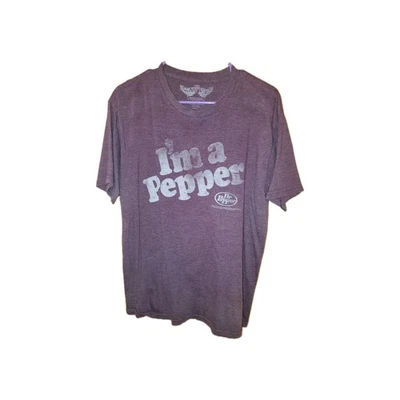 DR. PEPPER (2010) Official "I'm A Pepper" Retro Soda T-Shirt Size large Maroon  - Photo 1/4