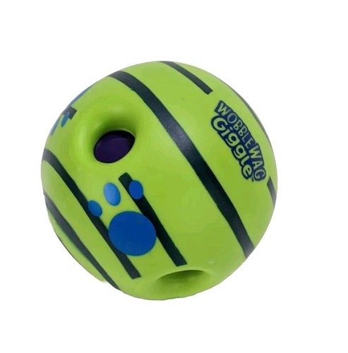Wobble Wag Giggle Ball Interactive Dog Toy Giggle Sounds W/2 Halloween Bandanas - Picture 3 of 7