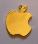 APPLE computer LOGO GOLDEN PENDANT ORIGINAL AUTHENTIC STAMPED DECAT PARIS 90s