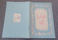 1955 Baby  s First Years. Softcover Baby Record Book. Unused. 