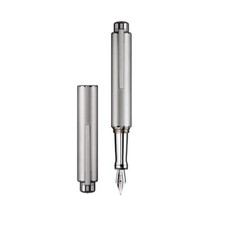 Otto Hutt,Füllfederhalter Design Nr 05,satiniert und Platin beschichtet,matt