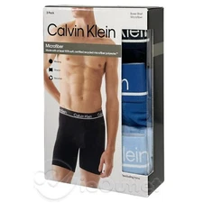 NIB Calvin Klein Microfiber Stretch Moisture Wicking Boxer Briefs 3-Pack -MEDIUM