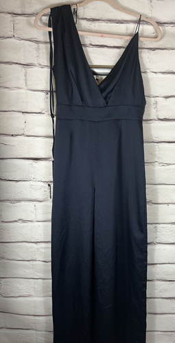 Keepsake The Label I've Got You Navy Blue Asymmetrical Jumpsuit Size M - Picture 2 of 6
