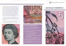 2006-2016 Australian Last Old & Next Gen $5 Polymer Series RBA Fact Sheet issues