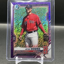 2021 Bowman Chrome Purple Shimmer Jeter Downs 144/250 Rookie Prospect Red Sox