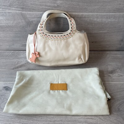 Radley Tasche Creme Beige Damen Größe M Leder mit Staubbeutel Handtasche