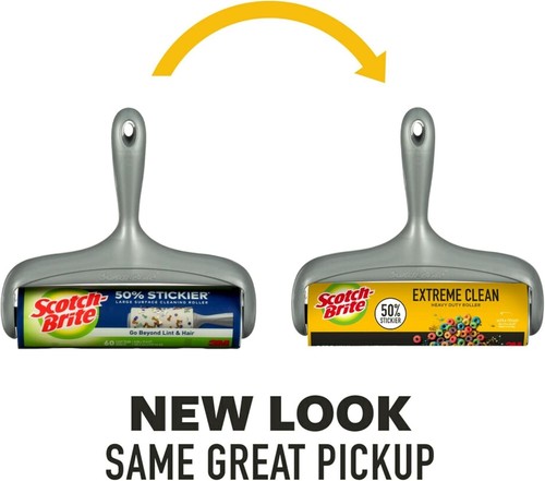 Scotch-Brite Pet Hair Pickup Extra Adesivo Grande Superficie Lint Roller TotL 60 Shee - Foto 3 di 6