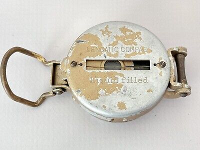 Vintage Metal Lensatic Compass Liquid Filled Made in Japan Vintage Metal Lensatic Compass Liquid Filled Made in Japan