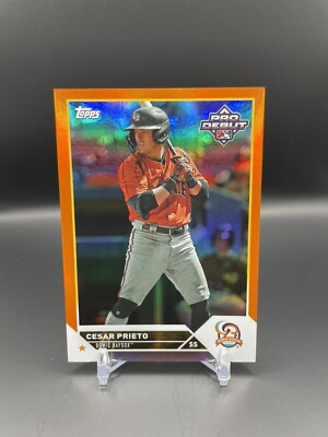 2023 Topps Pro Debut Cesar Prieto Orange Foil Parallel /25