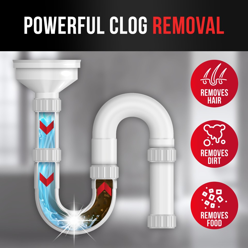 SINK AND DRAIN UNBLOCKER LIQUID PLUG HOLE TOILET CLEANER TOOL HEAVY ...