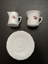 CHARMING Vtg. REUTTER PORZELLAN GERMANY MINI TEACUP  SAUCER  Cream