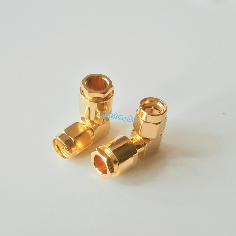 N Male Right Angle Crimp Connector For RG58, RG142, RG400, LMR195 Coax Cable