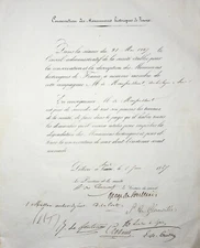 ✒ P.S Nomination of MAUPASSANT 1847 many signatures historical monuments