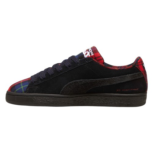 PUMA Pl Suede Classic Tartan Lace Up Mens Black Sneakers Casual Shoes 30841702 - Picture 3 of 6