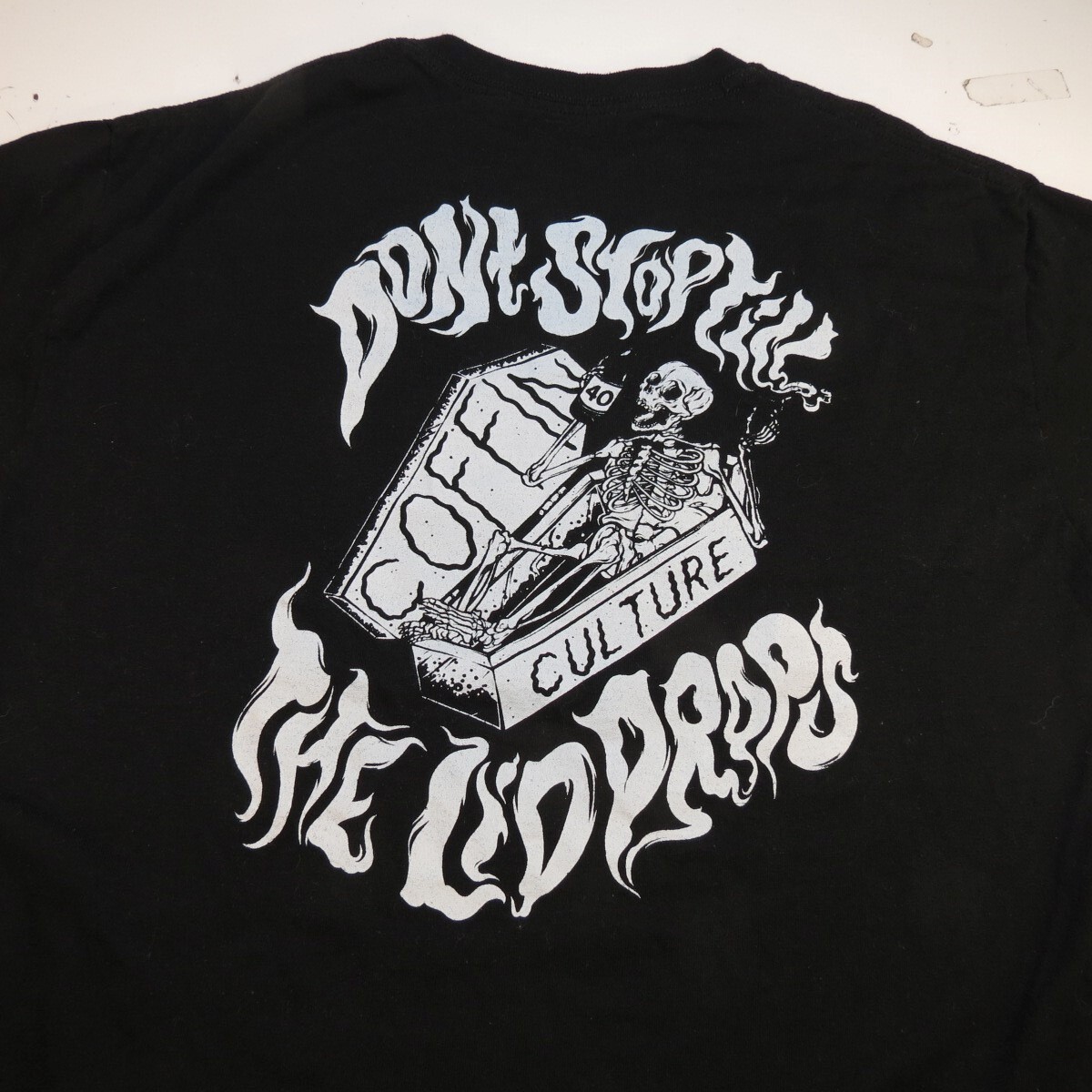 COFFIN CULTURE DON'T STOP TILL THE LID DROPS T SHIRT Mens M Black