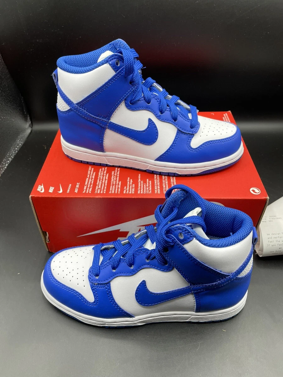 New Nike Kids PRESCHOOL 13c Dunk High Game Royal Kentucky PS DD2314 102