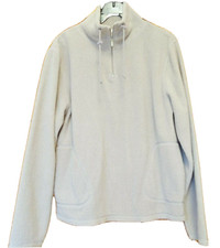 WOMANS BEIGE FLEECE QUARTER ZIP