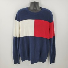 Tommy Hilfiger Men's Icon Original Flag Crew Neck Pullover Sweater Size XL