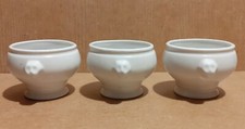 RAR Vintage Veritable Porcelaine L&ouml;wenkopf Kruzifix Gew&uuml;rz Servierschalen x 3