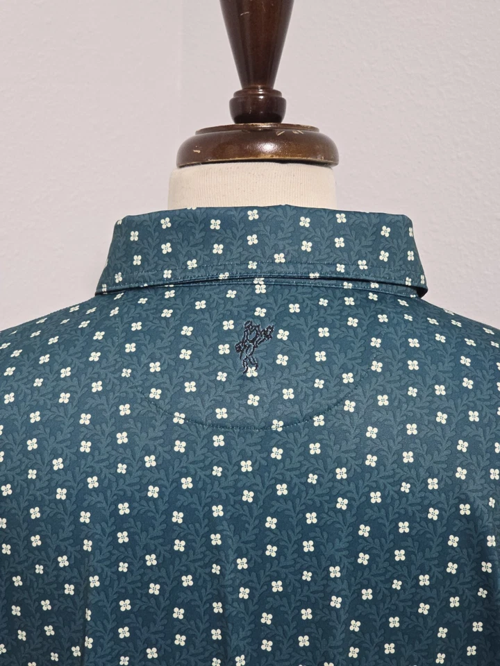 Мужские гольф-поло Ashworth с узором из листьев клевера размер XL - Изображение 2 из 4