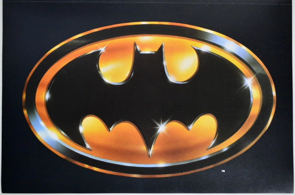 Batman Movie BATMAN LOGO PRINT 1989 DC Michael Keaton | eBay