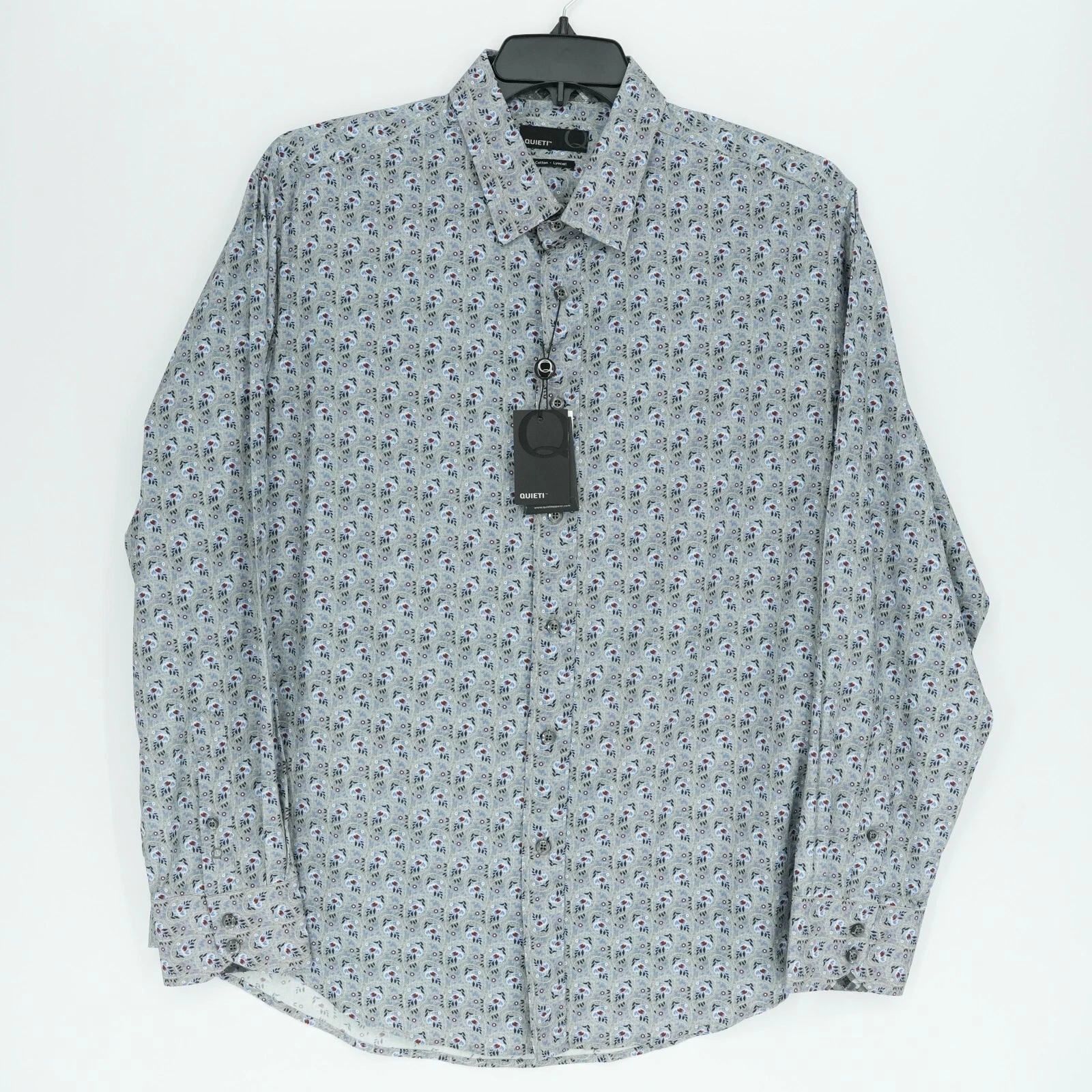 Quieti Long-Sleeve Shirt XL Gray Blue Brown White Floral Cotton Lyocell NWT $125
Opens in a new wind
