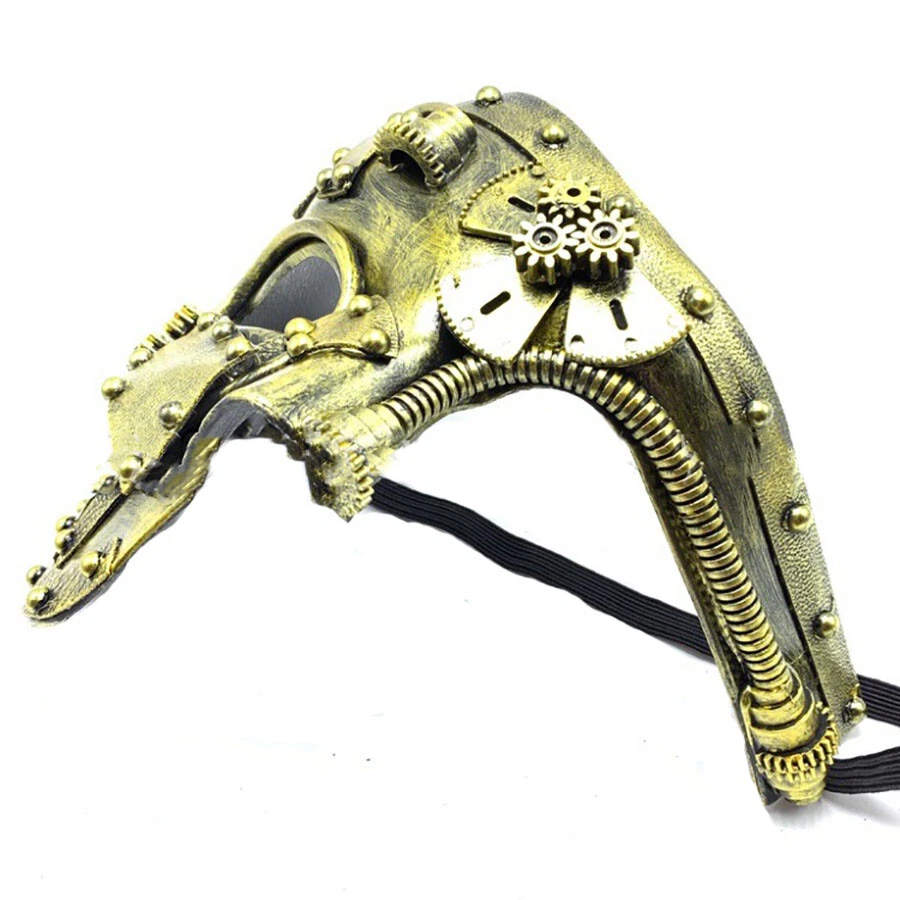 1 PCS Metallic Steampunk Phantom Half Face Masquerade Costume Mask 18.5*15.5CM - Image 4 of 4