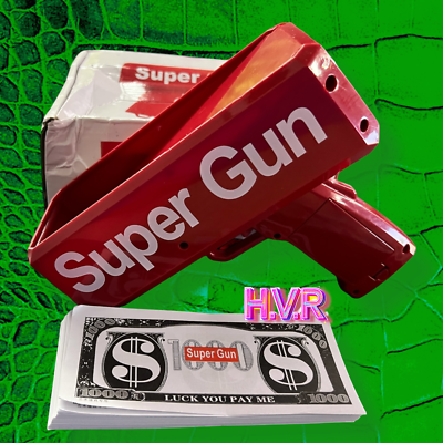 Red Super Gun Money/Guns Shooter Super Money Gun Make! | eBay