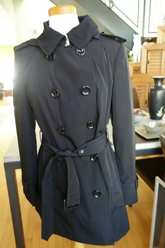 NWT! Calvin Klein black raincoat size 