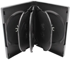 Standard Black DVD 8-Disc 27mm New Replacement Premium Movie Storage Shell Case