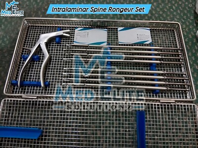 Interlaminar Spine Surgery Rongeur Endoscopic Bite Size 1 to 5mm Instrument Set