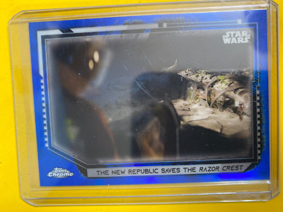 DA7852 2021 Star Wars Chrome Legacy Blue Refractor #176 The New