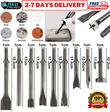 9pcs Pneumatic Chipping Hammer Chisel Set Air Tools Punch Drill Bits Round Shank