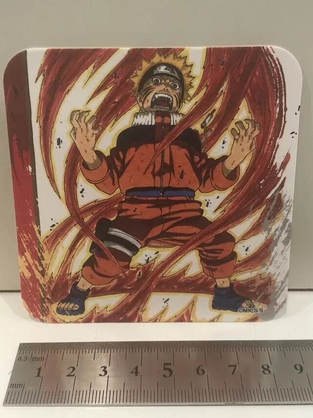NARUTO Kyubi Naruto art coaster 50th Anniversary Weekly Shonen