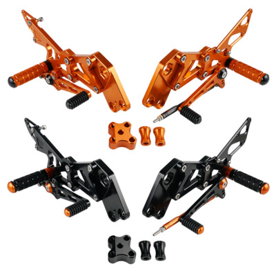 Adjustable Rearsets Footrest Foot Pegs Control For KTM RC 125/200/390 2014-2021