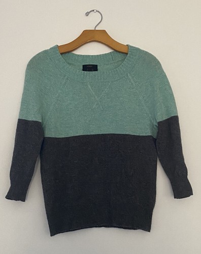 J CREW Wool Cashmere Dream Colorblock 