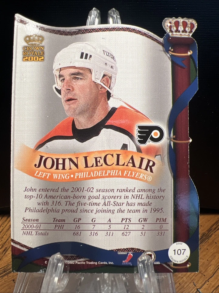 2001-02 Pacific Crown Royale John LeClair #107 - Image 2 of 2