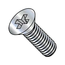 1/2"-13 x 2 in Phillips Flat Machine Screw, Zinc Plated Steel, 200 PK, 5132MPF