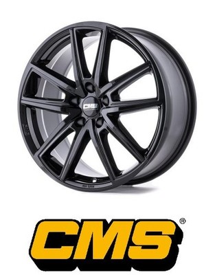 4x CMS C30 6,5X16 5/100 ET47 Complete Black Gloss