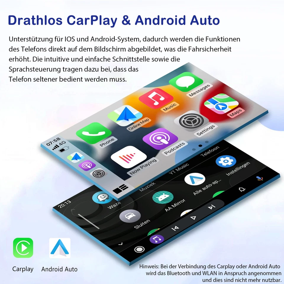 4+64G Android Radio Carplay Navi DAB+ Bluetooth GPS Für Mercedes W169 W245 - Bild 2 von 4