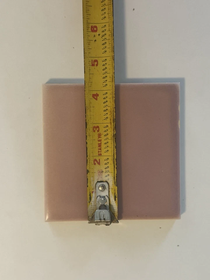 Vintage 1950s Pink Ceramic Tile – Authentic Mid Century Retro Charm - Image 2 of 4