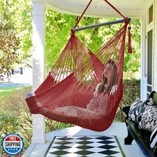 Bathonly Large Hammock Chair with Spreader Bar, Caribbean Hammock