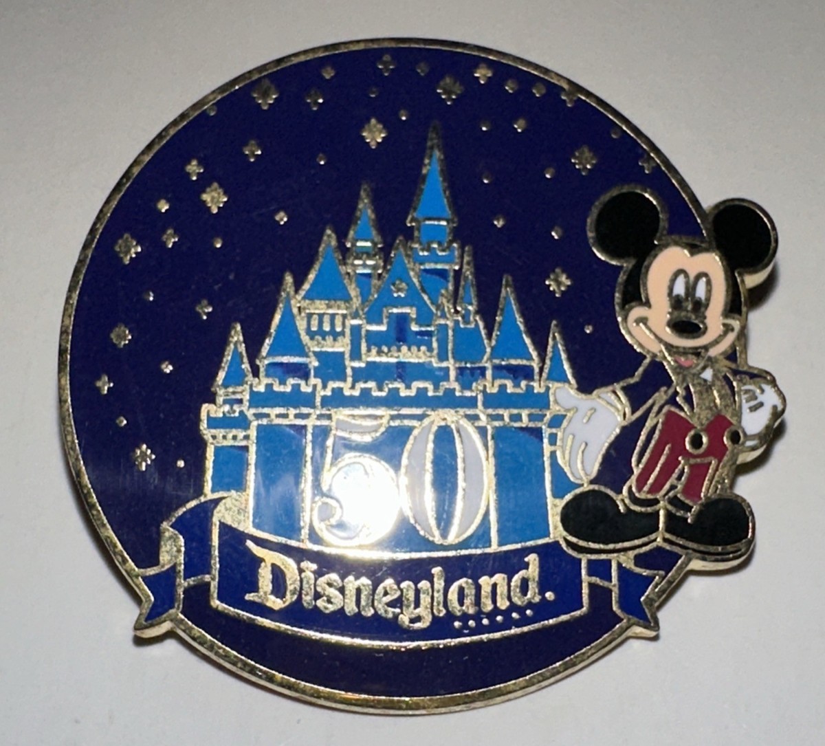 Disney Disneyland 50th Anniversary Pin Mickey Mouse Castle | eBay