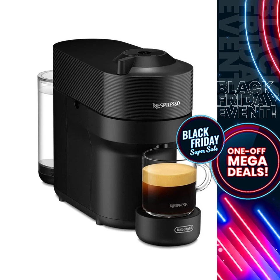 De'Longhi ENV90.B Nespresso Vertuo Pop Pod Coffee Machine Maker 1350W 0.6L Black